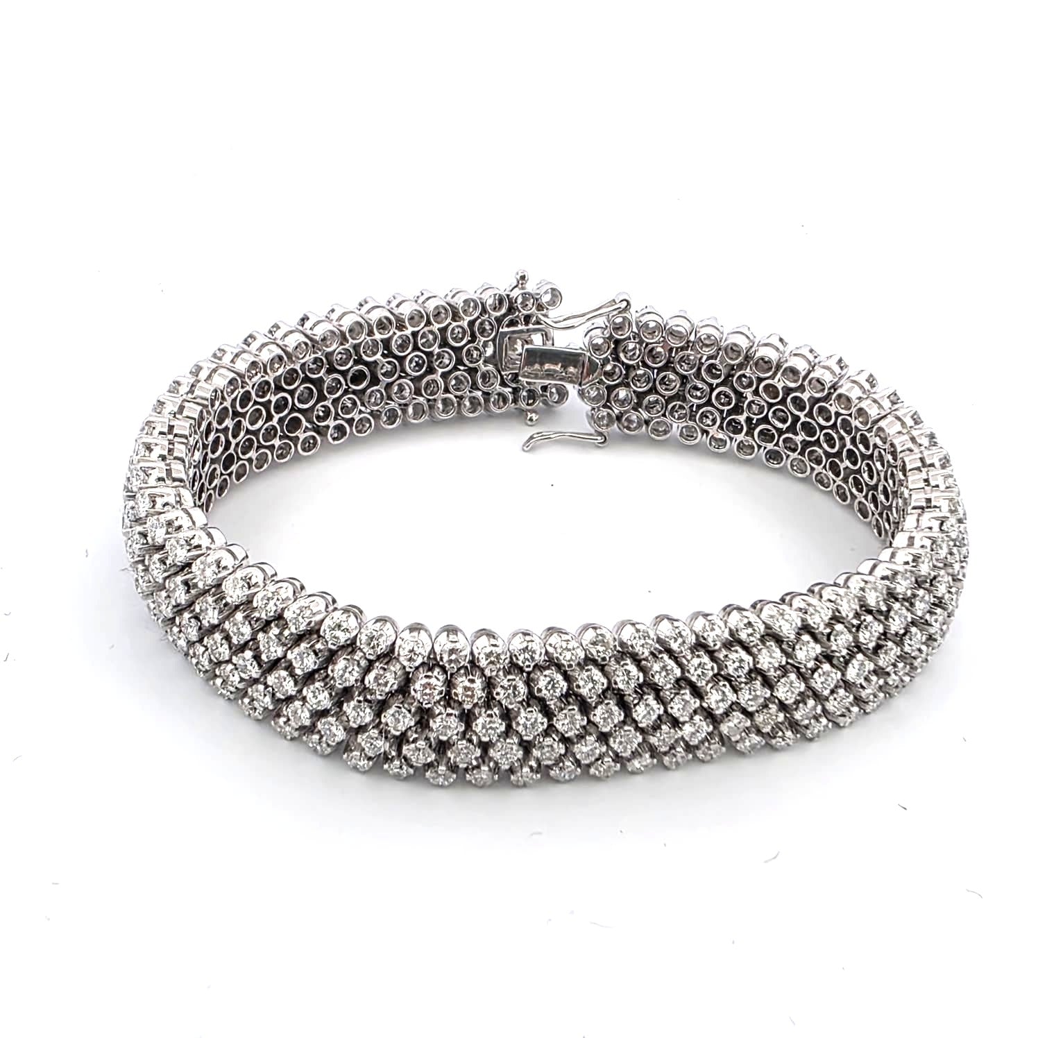 Bracciale in oro bianco 18 Kt con diamanti