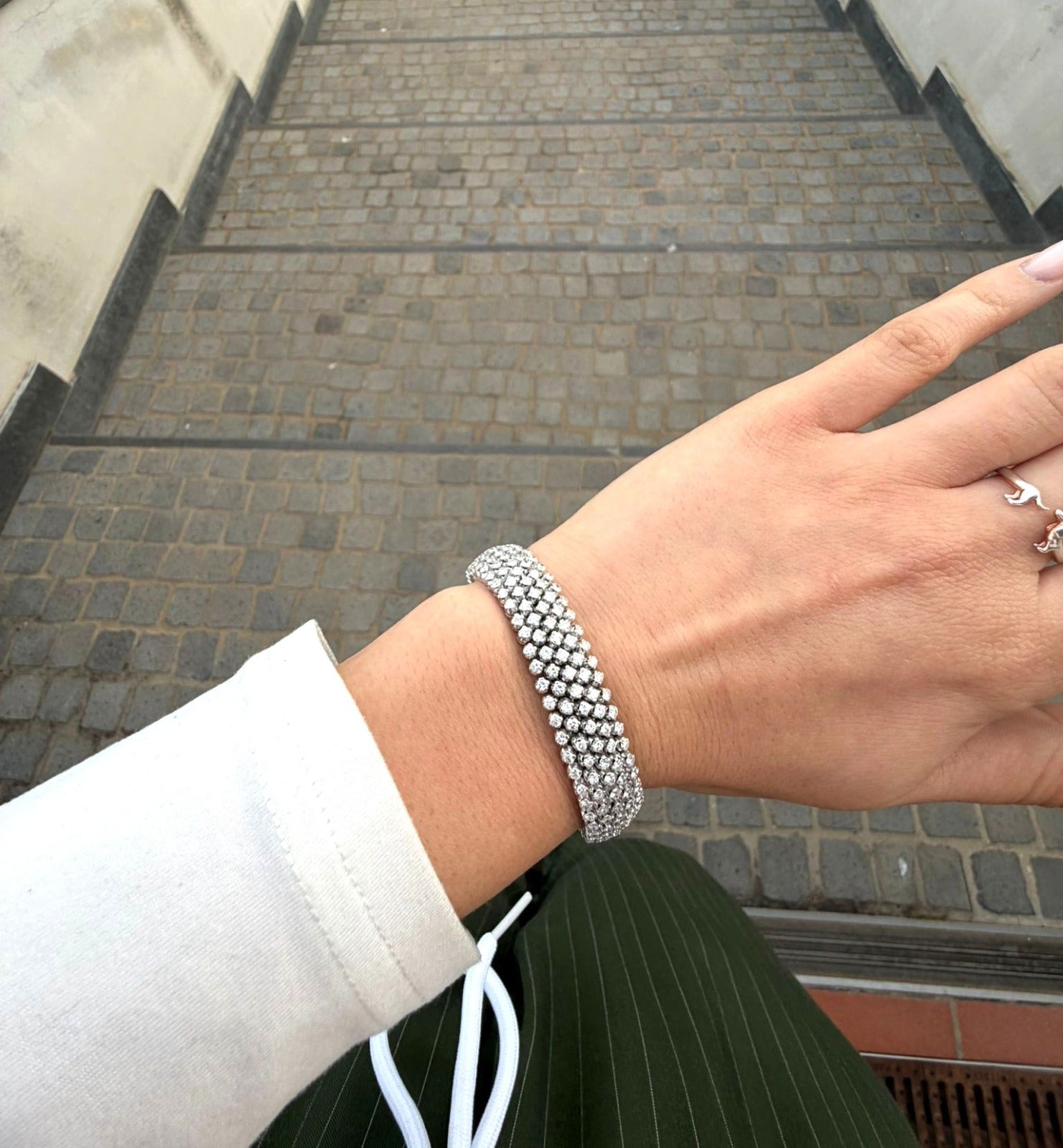 Bracciale in oro bianco 18 Kt con diamanti