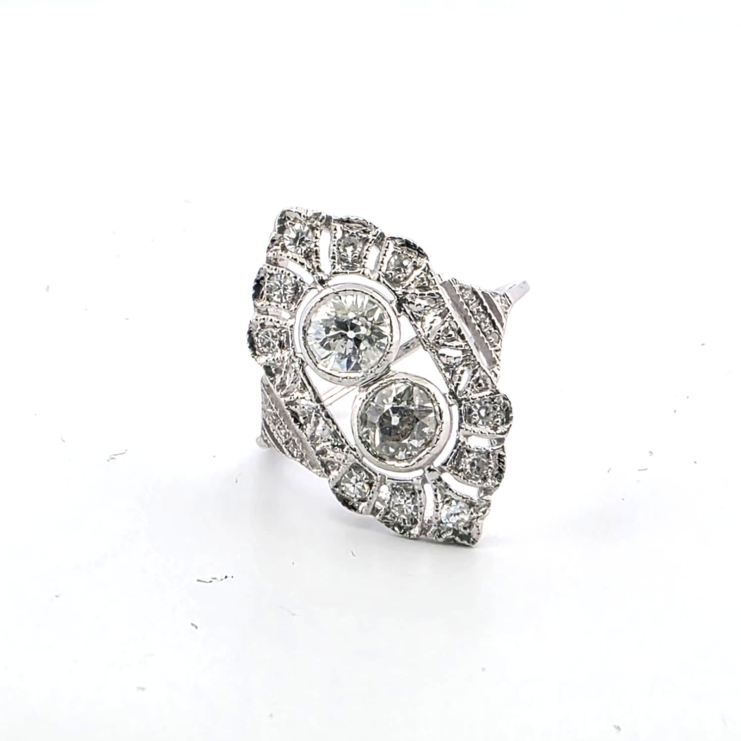 Anello in oro bianco 18kt con diamanti