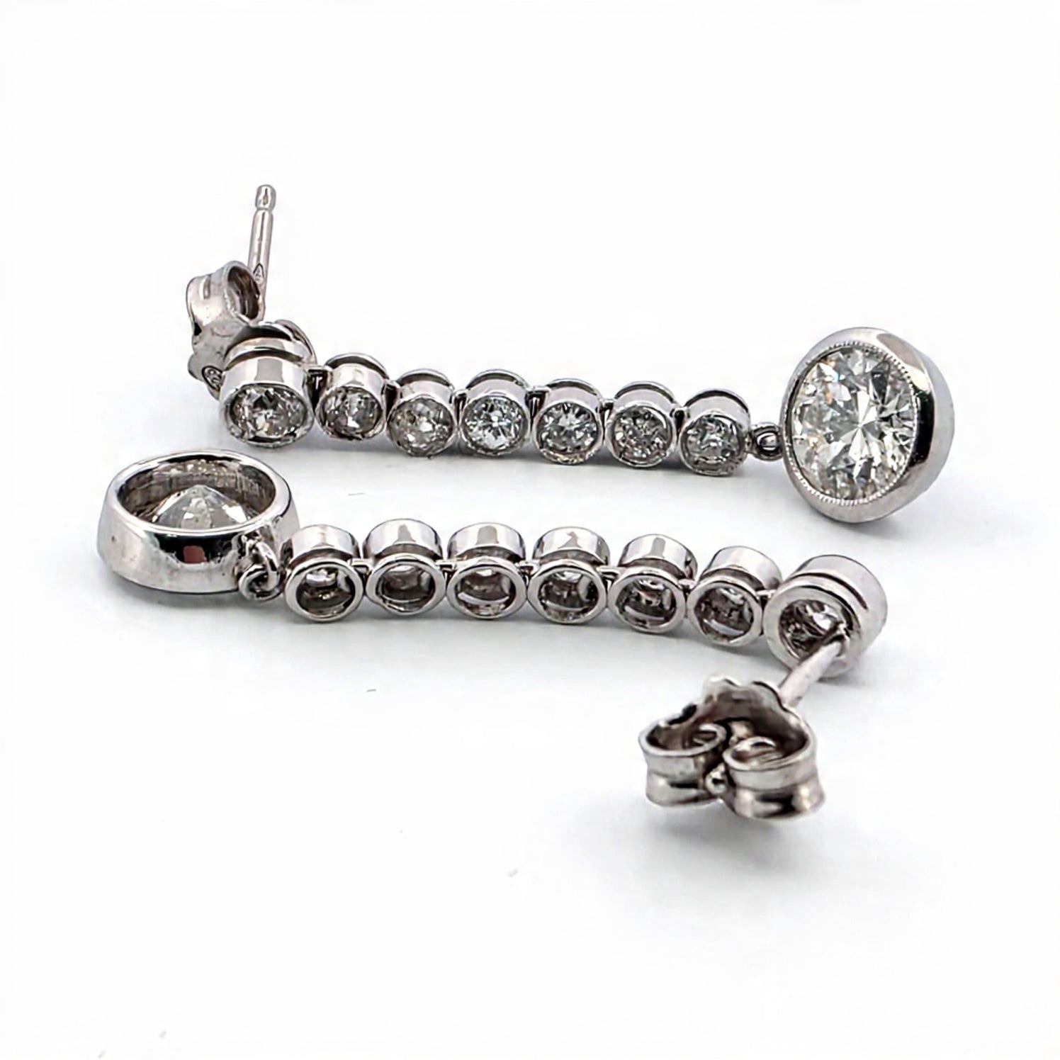 Orecchini in oro bianco 18kt con diamanti importanti