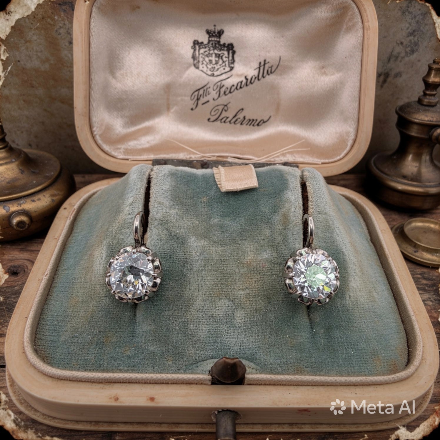 orecchini in oro bianco 18 Kt con diamanti