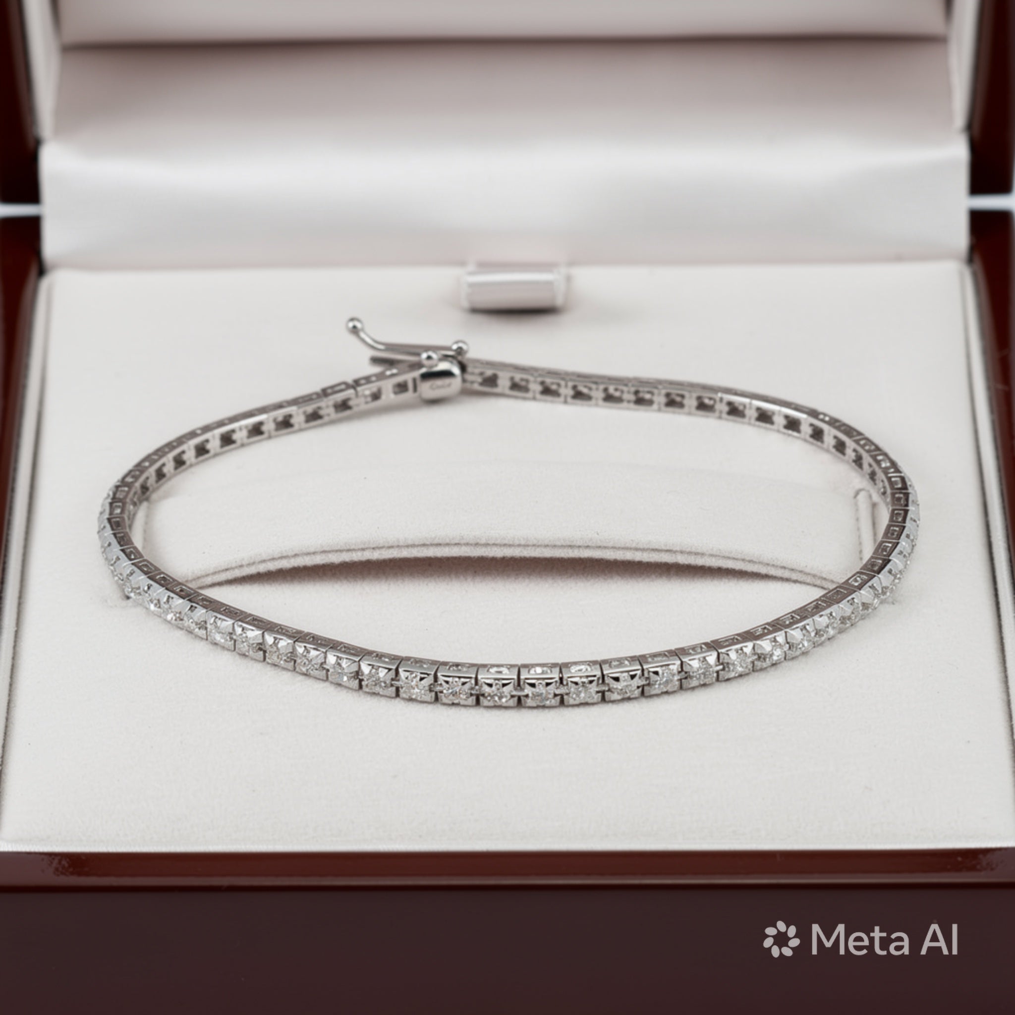 Bracciale tennis in oro bianco 18 Kt