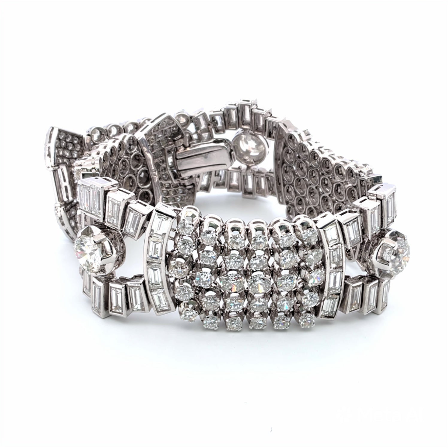 Bracciale con diamanti in platino