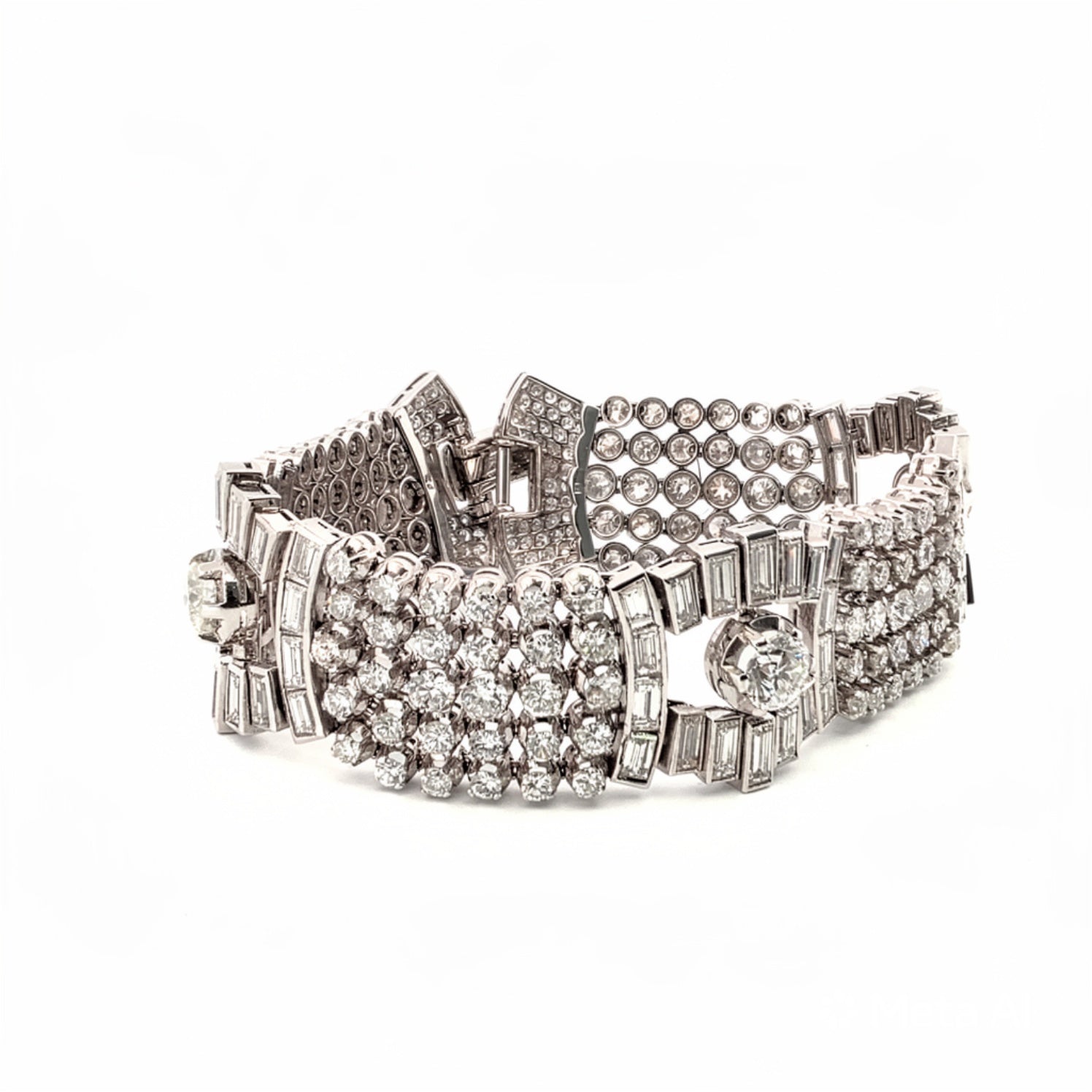 Bracciale con diamanti in platino