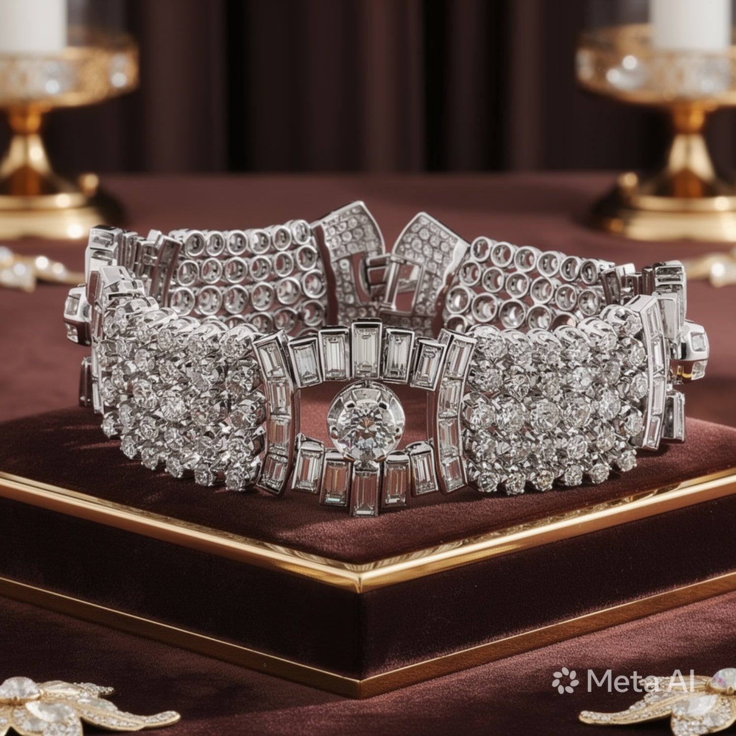 Bracciale con diamanti in platino