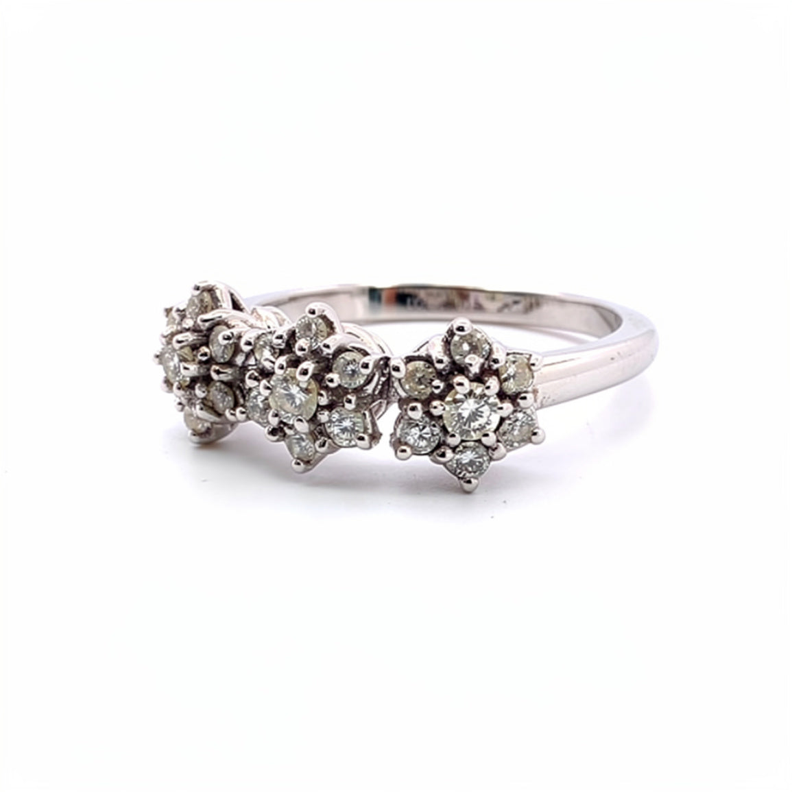 Anello in oro bianco 18kt con diamanti