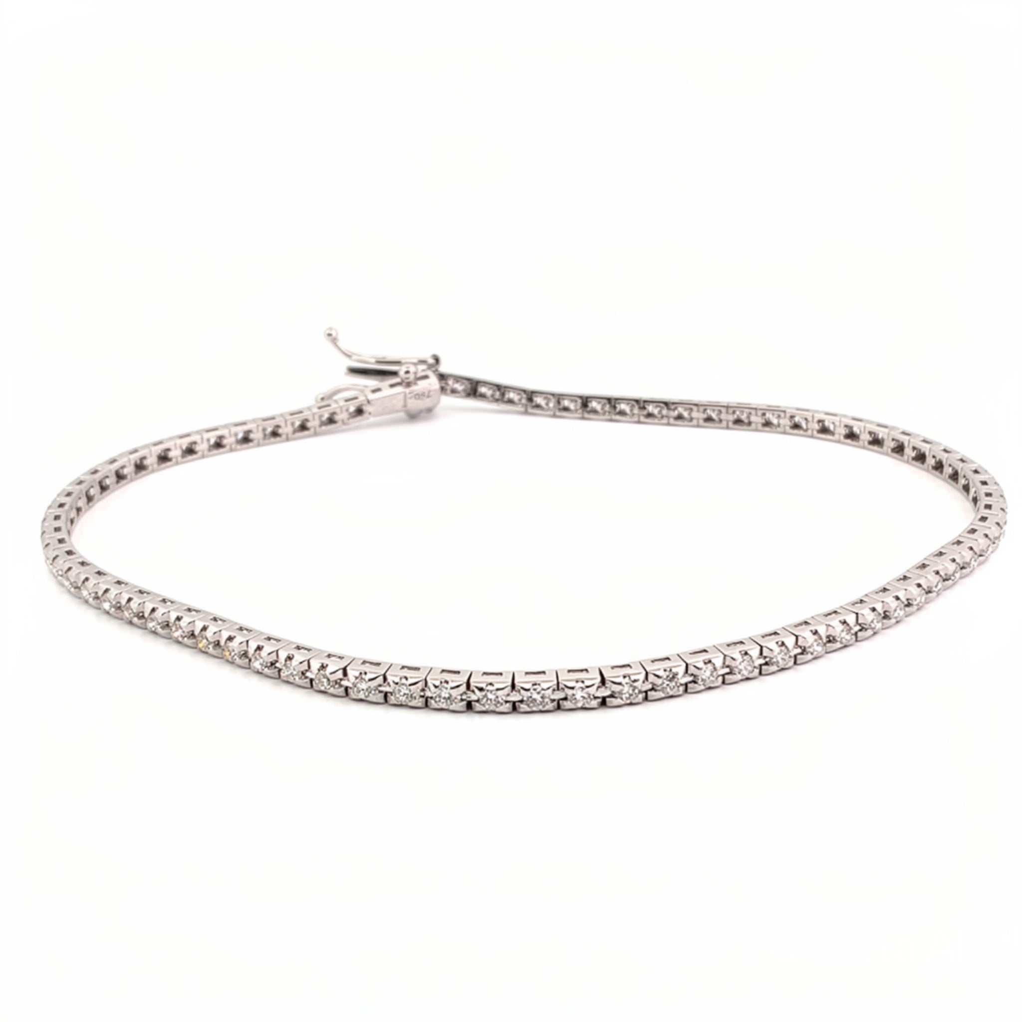 Bracciale tennis in oro bianco 18 Kt