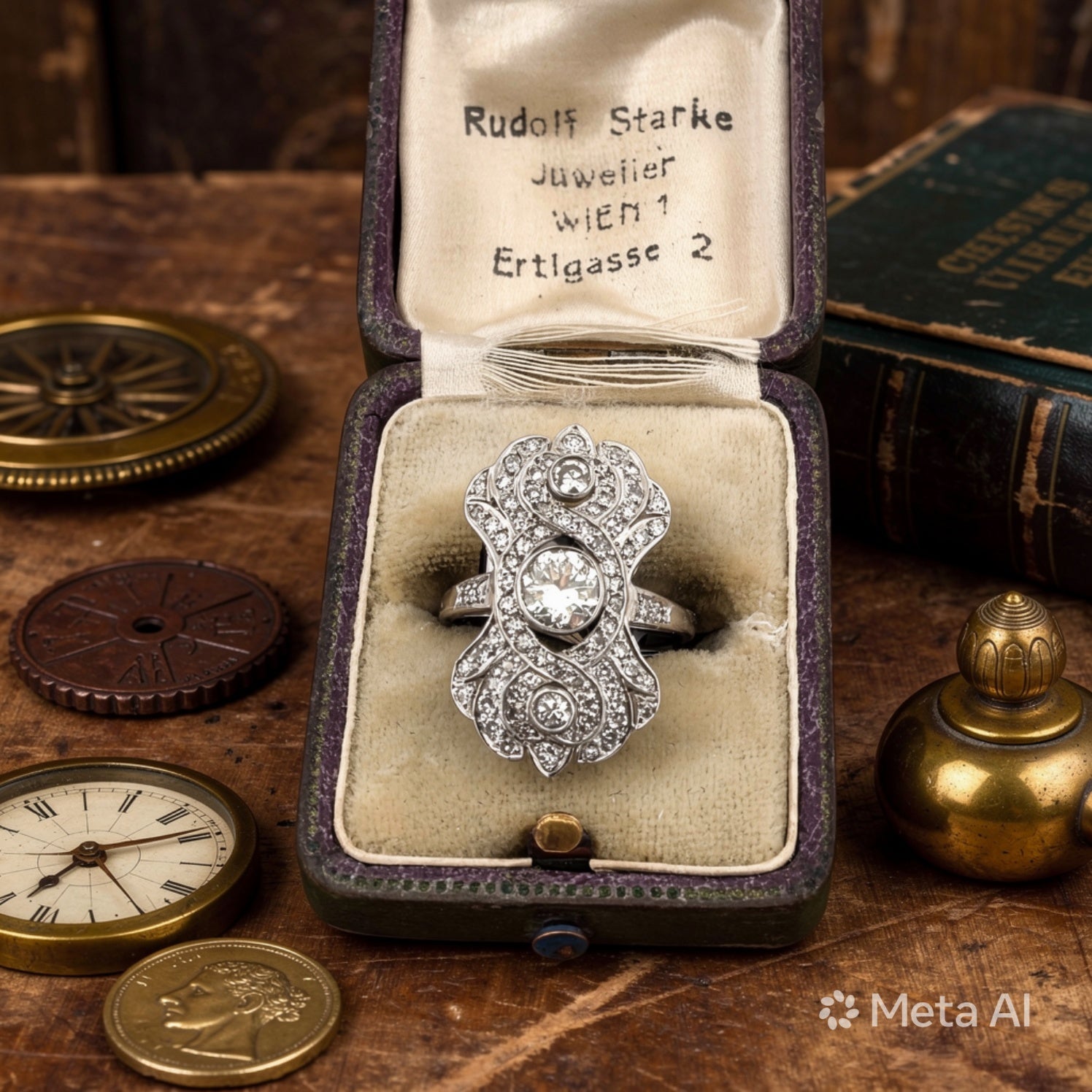 Anello in oro bianco 18kt con diamanti